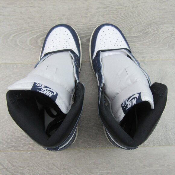 Air Jordan 1 Retro High OG "Midnight Navy" Sneakers GS Size 6.5Y NEW - Picture 9 of 14